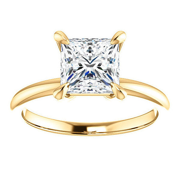 Princess Moissanite Solitaire Ring