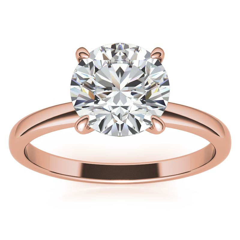 Round Brilliant Moissanite Petite Solitaire Ring