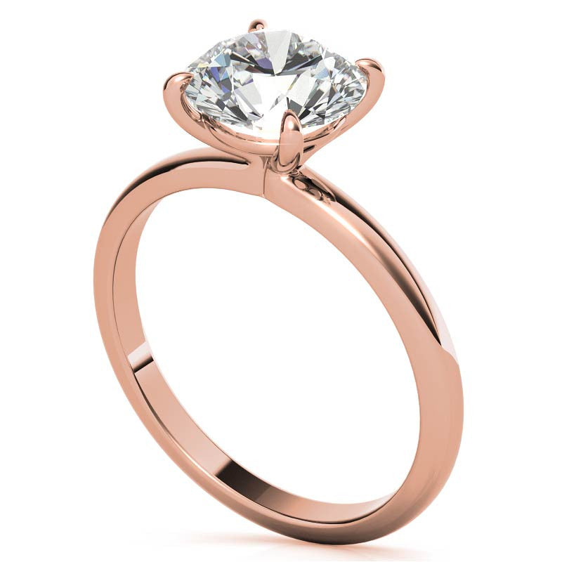 Round Brilliant Moissanite Petite Solitaire Ring