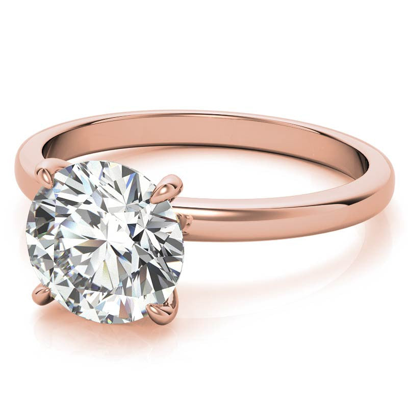Round Brilliant Moissanite Petite Solitaire Ring