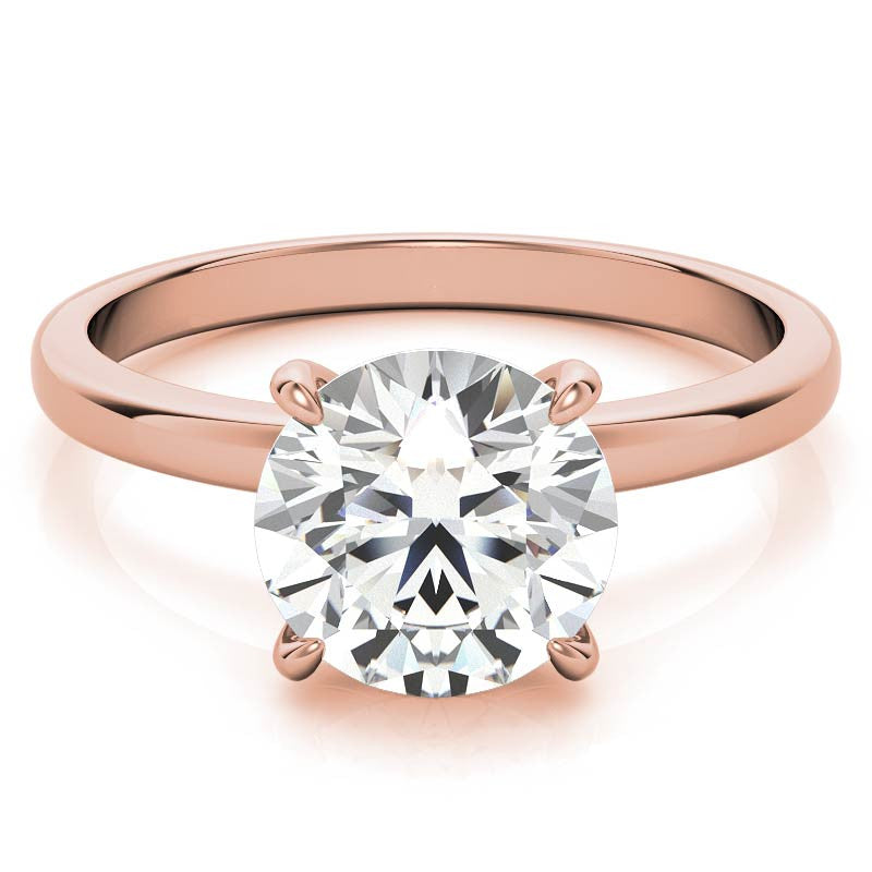Round Brilliant Moissanite Petite Solitaire Ring