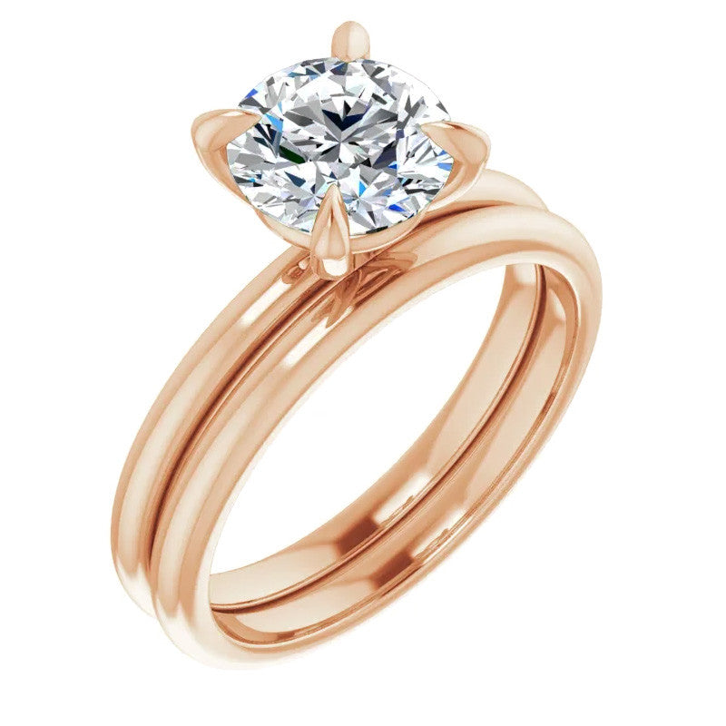 Round Brilliant Moissanite Petite Solitaire Ring
