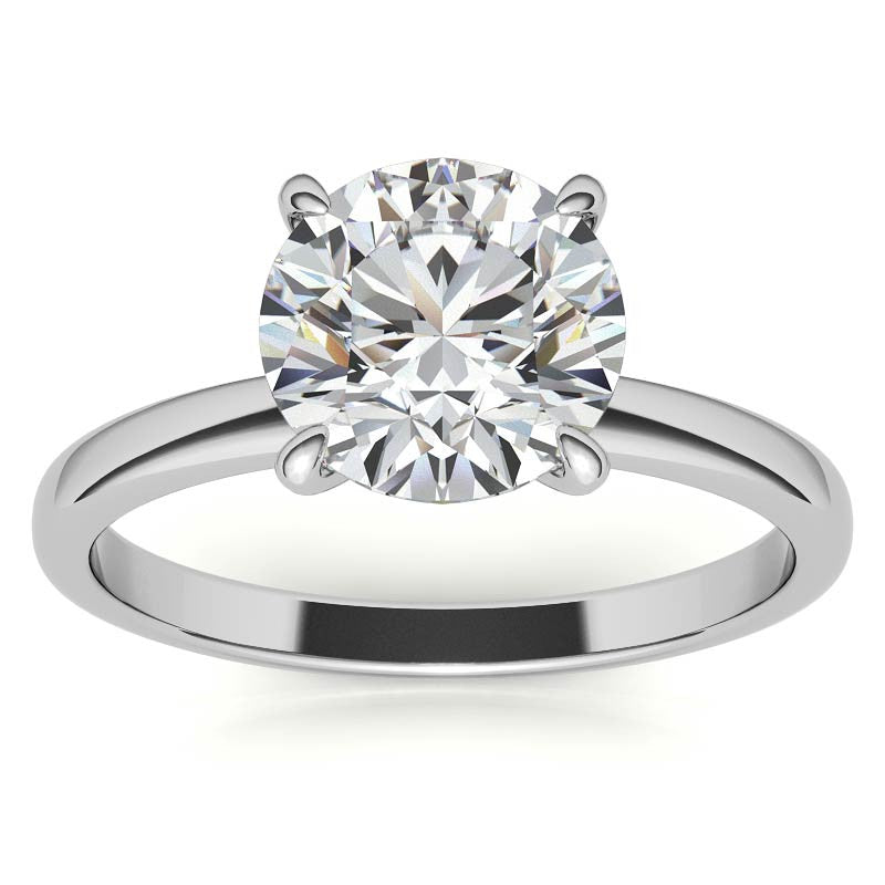 Round Brilliant Moissanite Petite Solitaire Ring