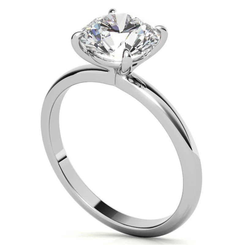 Round Brilliant Moissanite Petite Solitaire Ring