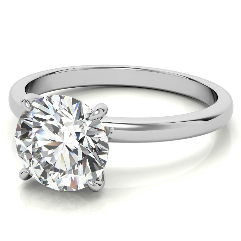 Round Brilliant Moissanite Petite Solitaire Ring
