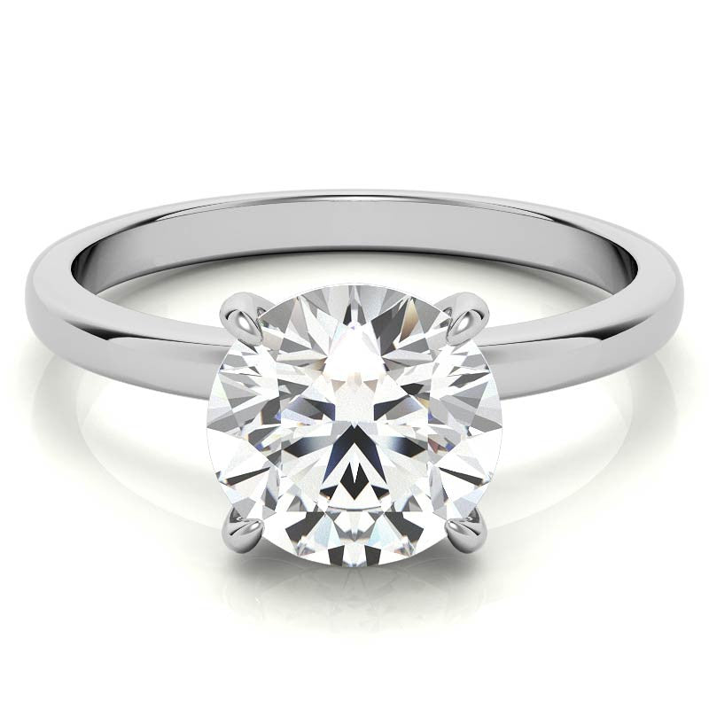 Round Brilliant Moissanite Petite Solitaire Ring