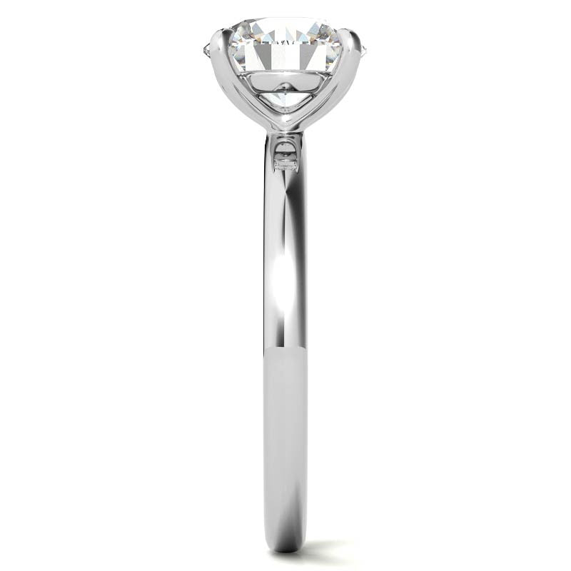 Round Brilliant Moissanite Petite Solitaire Ring