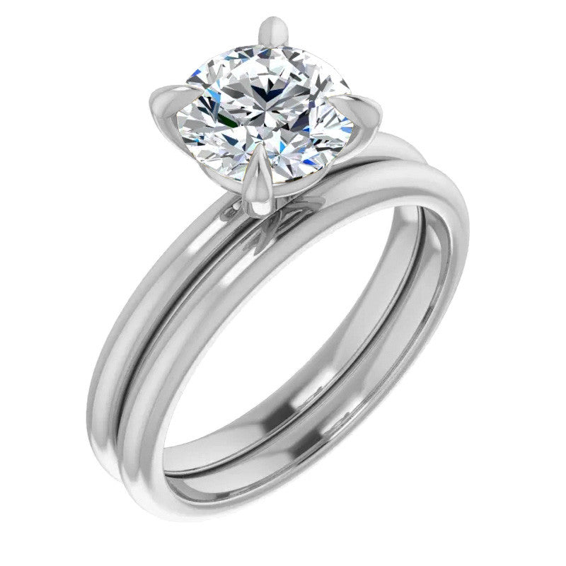 Round Brilliant Moissanite Petite Solitaire Ring