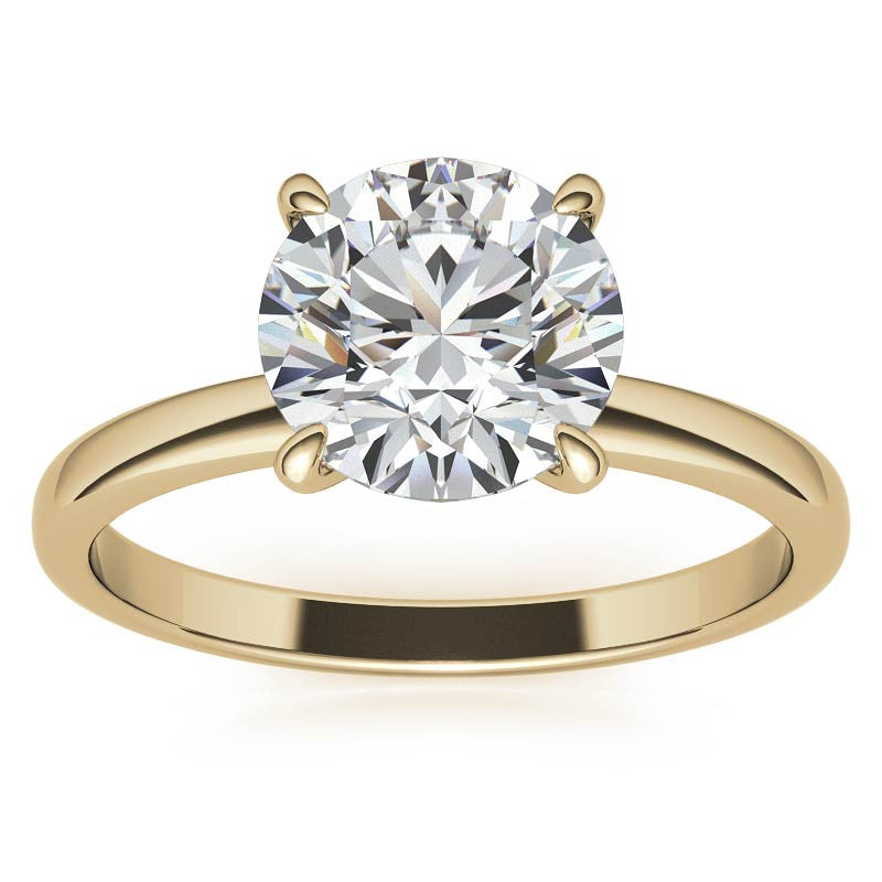 Round Brilliant Moissanite Petite Solitaire Ring