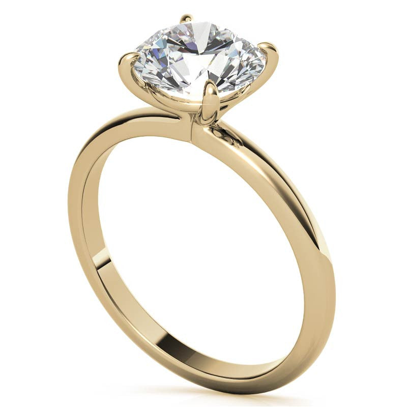 Round Brilliant Moissanite Petite Solitaire Ring