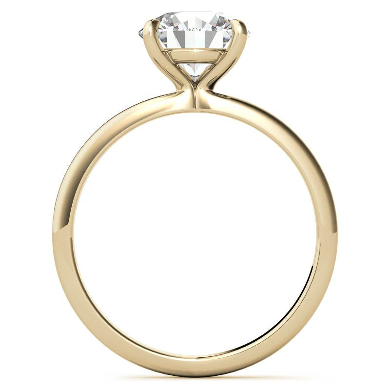 Round Brilliant Moissanite Petite Solitaire Ring