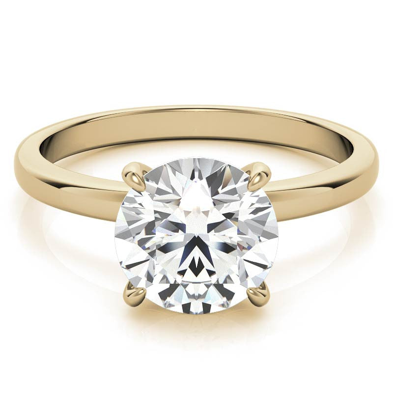 Round Brilliant Moissanite Petite Solitaire Ring