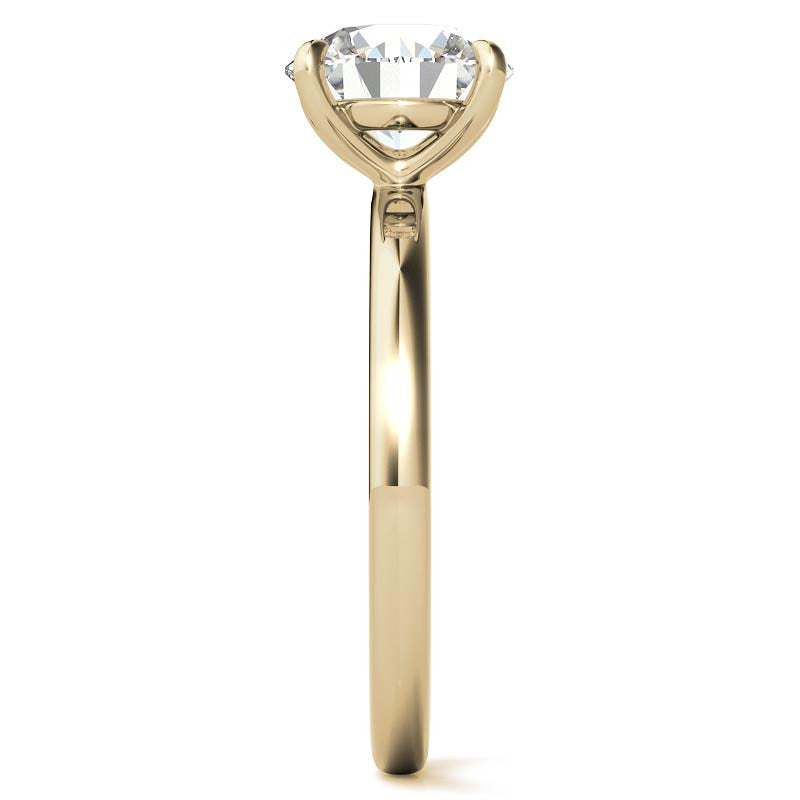 Round Brilliant Moissanite Petite Solitaire Ring