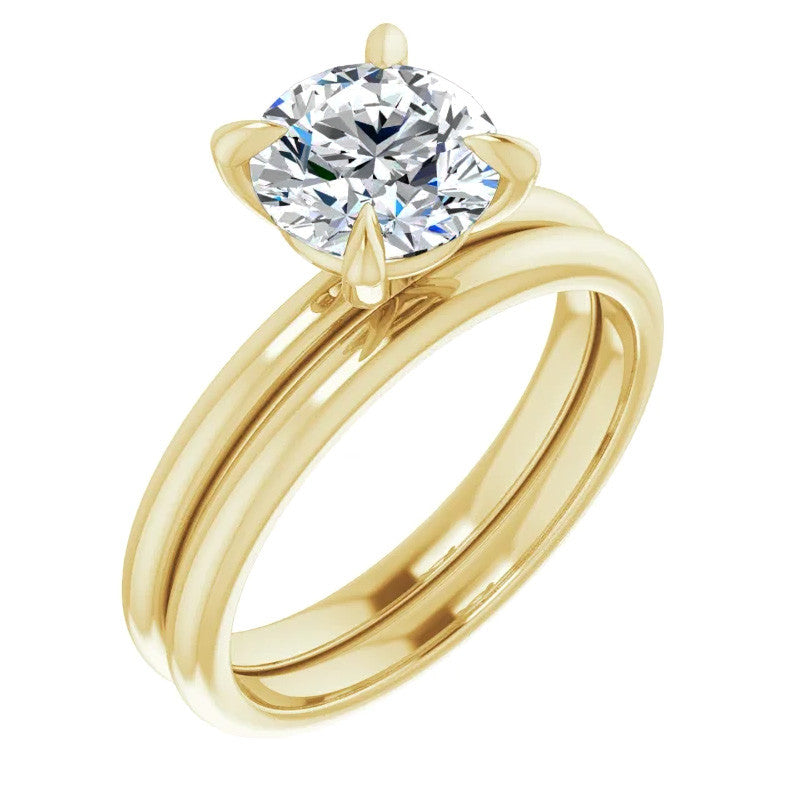 Round Brilliant Moissanite Petite Solitaire Ring