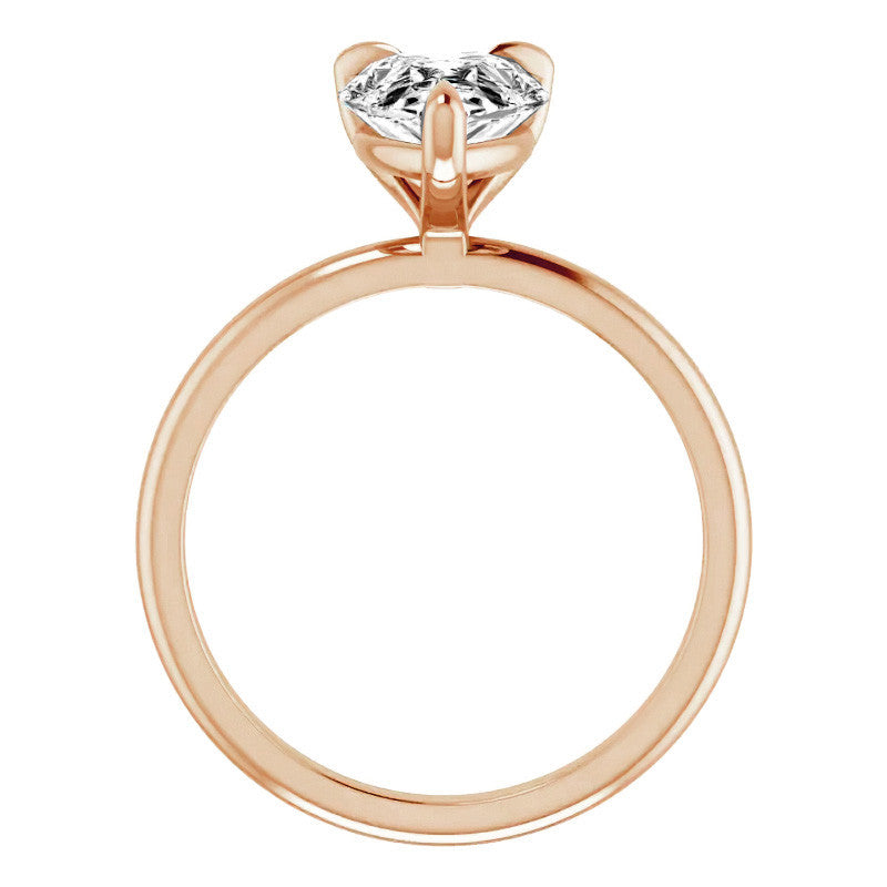 Pear Moissanite Solitaire Ring