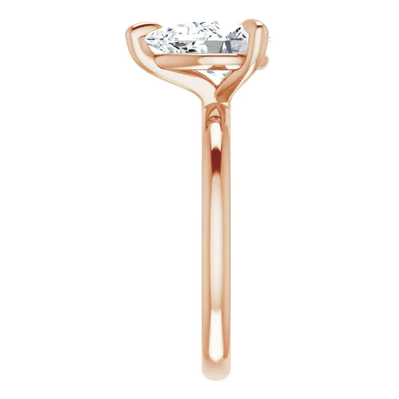 Pear Moissanite Solitaire Ring