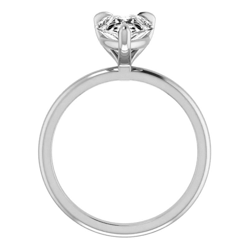 Pear Moissanite Solitaire Ring