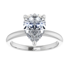Pear Moissanite Solitaire Ring