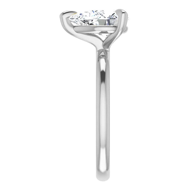 Pear Moissanite Solitaire Ring