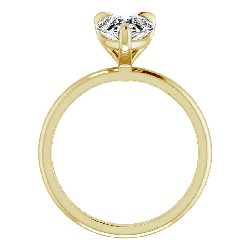 Pear Moissanite Solitaire Ring