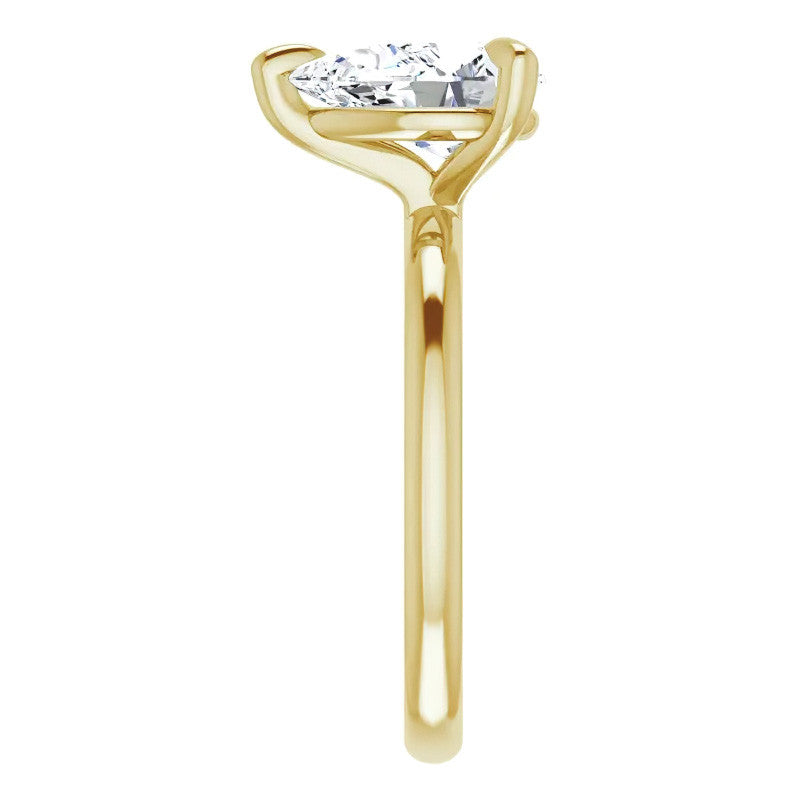 Pear Moissanite Solitaire Ring