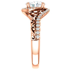 Oval Moissanite Bypass Engagement Ring