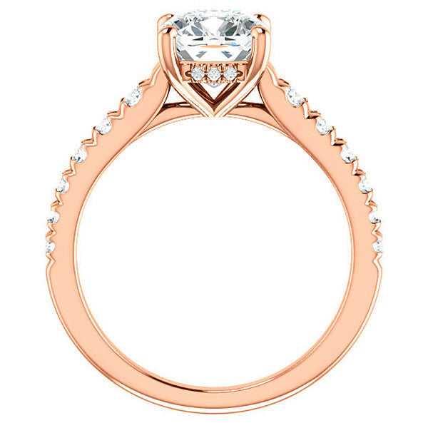 Cushion Moissanite Engagement Ring
