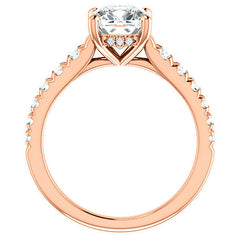 Cushion Moissanite Engagement Ring