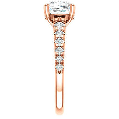 Cushion Moissanite Engagement Ring
