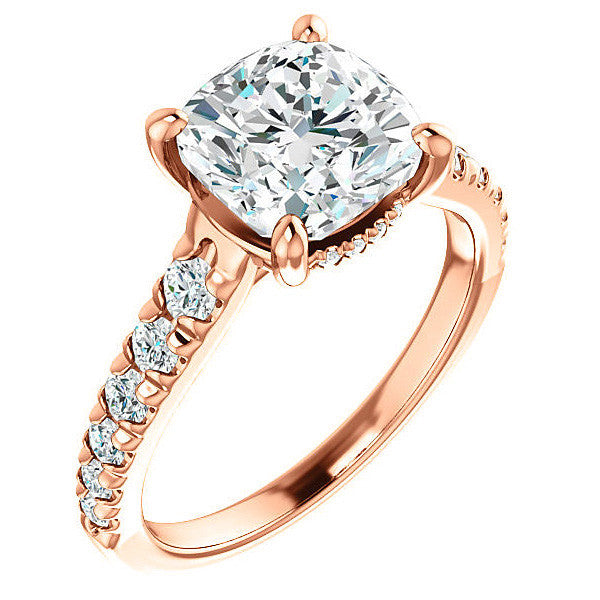 Cushion Moissanite Engagement Ring