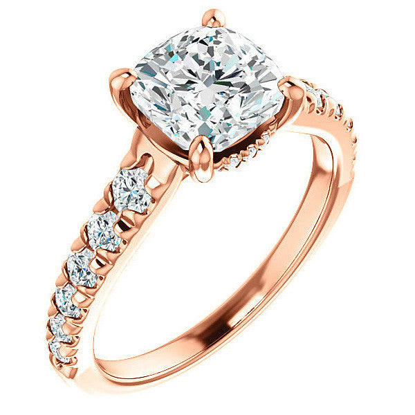 Cushion Moissanite Engagement Ring