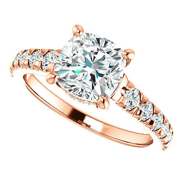 Cushion Moissanite Engagement Ring