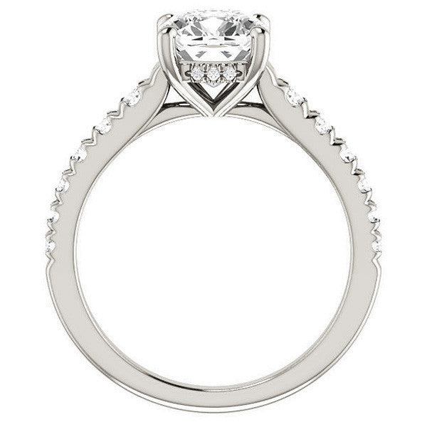 Cushion Moissanite Engagement Ring