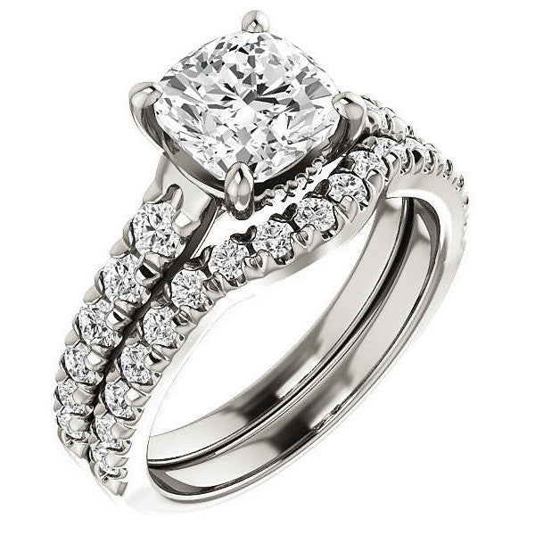 Cushion Moissanite Engagement Ring