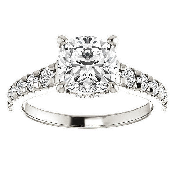 Cushion Moissanite Engagement Ring