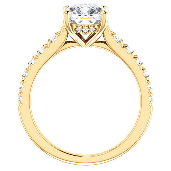 Cushion Moissanite Engagement Ring