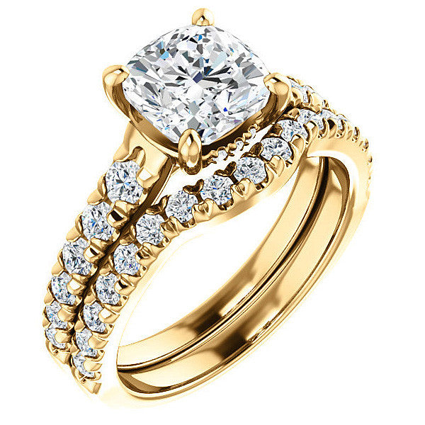 Cushion Moissanite Engagement Ring