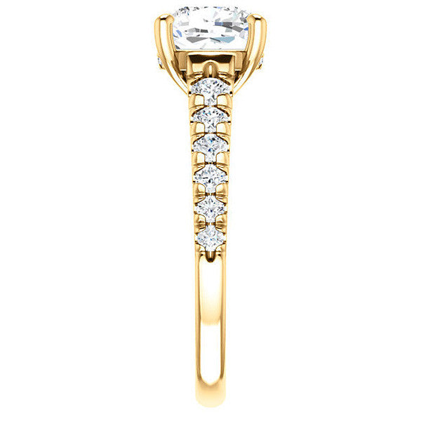 Cushion Moissanite Engagement Ring