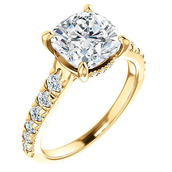 Cushion Moissanite Engagement Ring