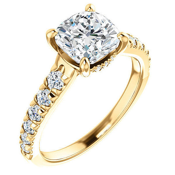 Cushion Moissanite Engagement Ring