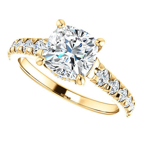 Cushion Moissanite Engagement Ring