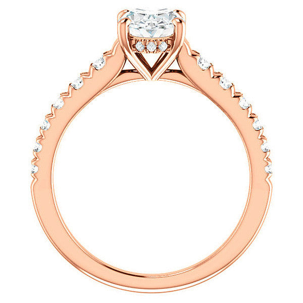 Oval Moissanite Engagement Ring