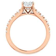 Oval Moissanite Engagement Ring