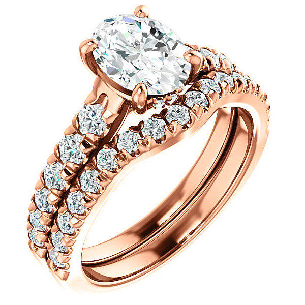 Oval Moissanite Engagement Ring