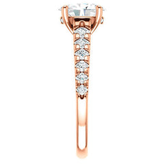 Oval Moissanite Engagement Ring