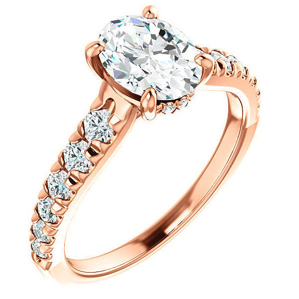 Oval Moissanite Engagement Ring