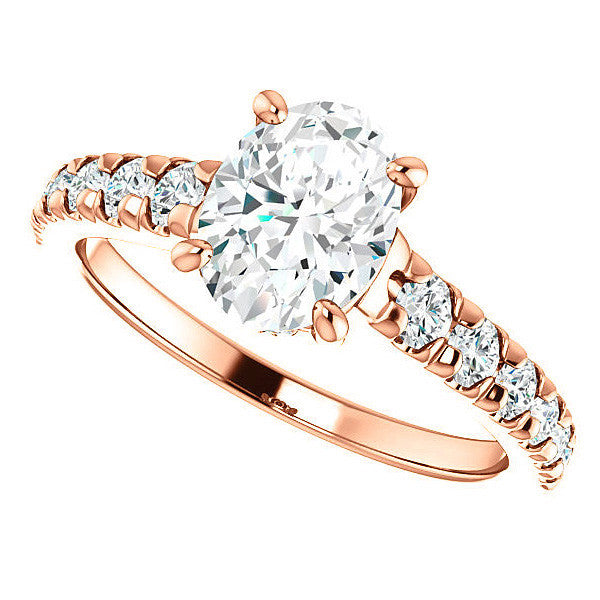 Oval Moissanite Engagement Ring