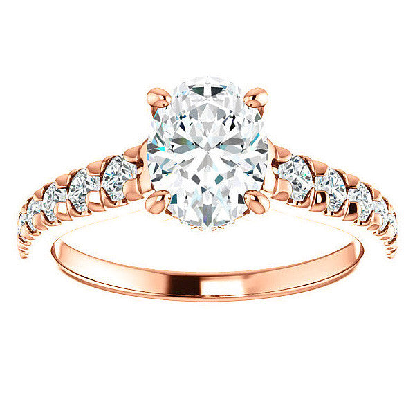 Oval Moissanite Engagement Ring
