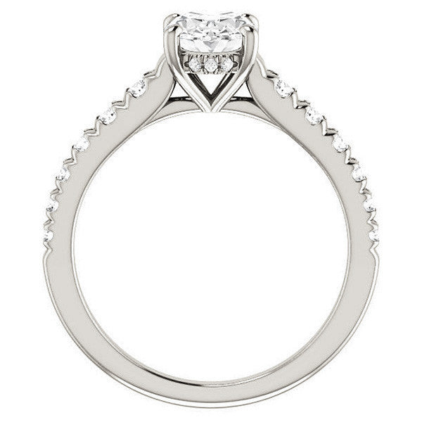 Oval Moissanite Engagement Ring