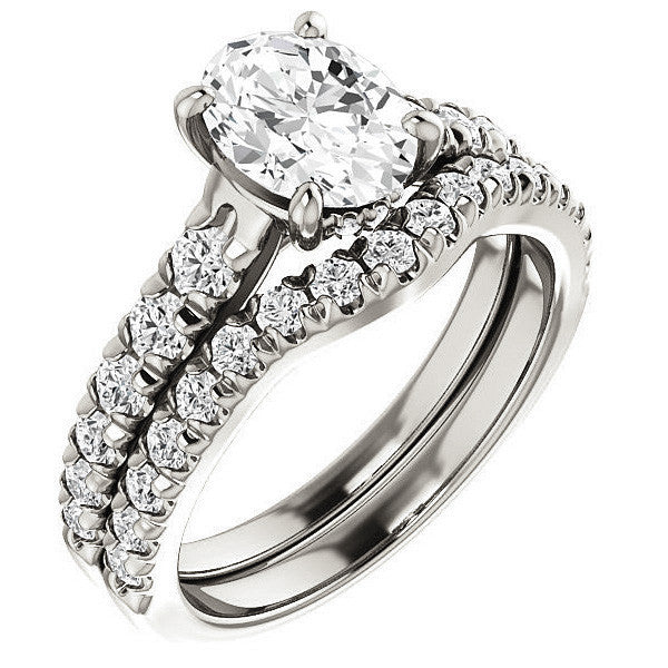 Oval Moissanite Engagement Ring